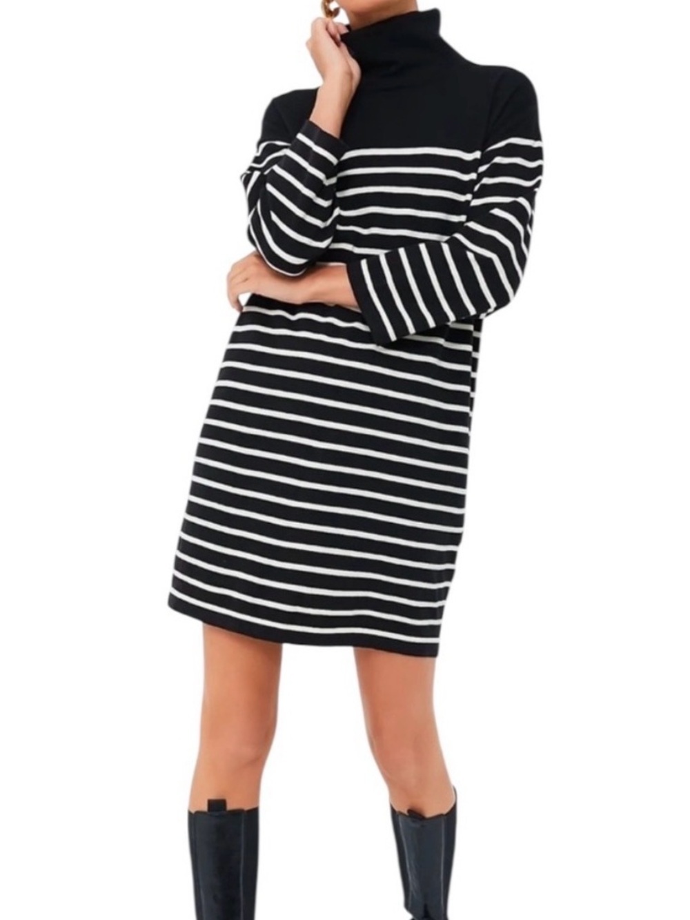 Pomander Place Tuckernuck Striped Durand Turtleneck Dress Size L